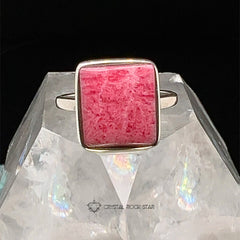 Genuine Tugtupite Sterling Silver Ring Size 8