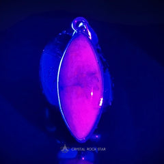 Tugtupite Color Changing Crystal Silver Pendant