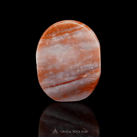 Ocean Jasper Flat Oval Palm Stone