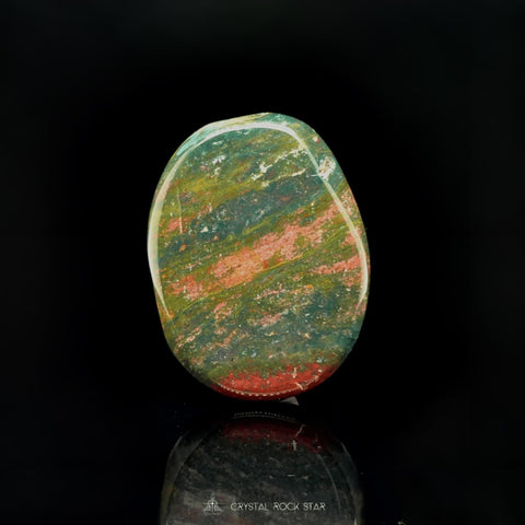 Ocean Jasper Crystal Palm Stone Specimen