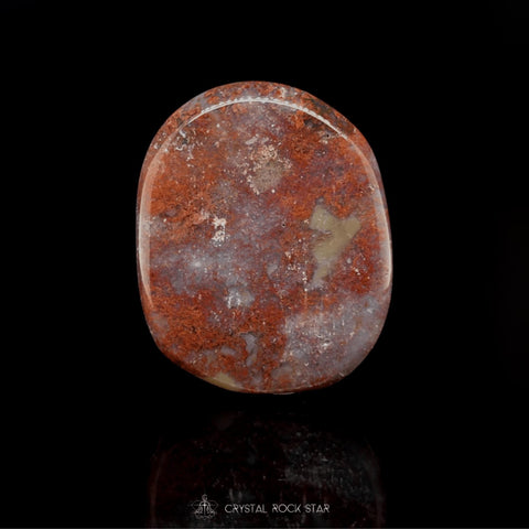 Ocean Jasper Red Purple Crystal Palm Stone