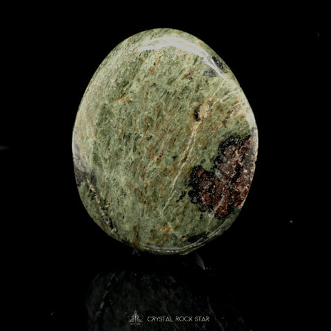 Eclogite Palm Stone - Garnet, Jade and Peridot