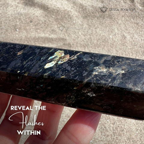 Greenland Nuummite Point Tower Wand Obelisk