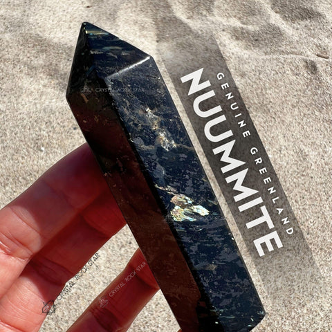 Greenland Nuummite Point Tower Wand Obelisk