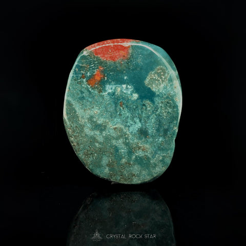 Ocean Jasper Green Red Crystal Palm Stone