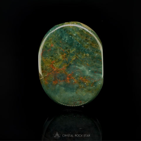 Ocean Jasper Green Crystal Palm Stone