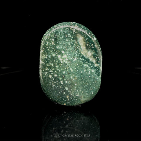 Green Ocean Jasper Crystal Palm Stone