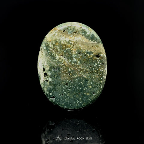 Ocean Jasper Green Crystal Palm Stone