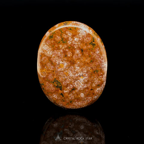 Ocean Jasper Orange Flat Palm Stone