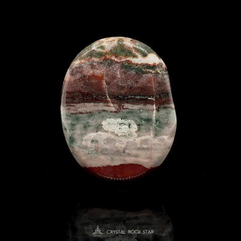 Ocean Jasper Crystal Landscape Palm Stone