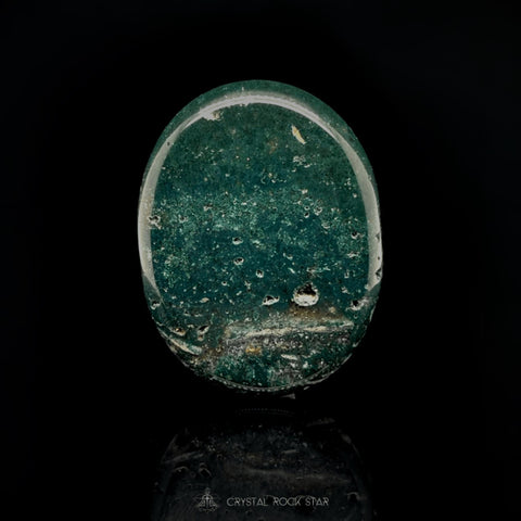 Ocean Jasper Dark Green Flat Palm Stone