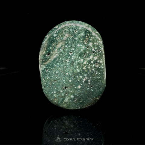 Green Ocean Jasper Crystal Palm Stone