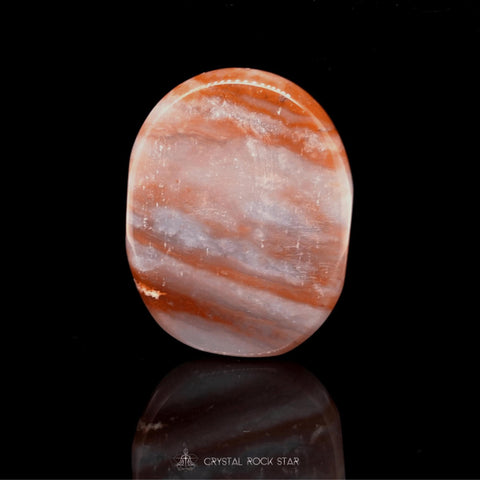 Ocean Jasper Flat Oval Palm Stone