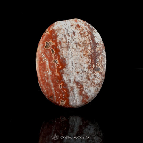 Ocean Jasper Red White Palm Stone