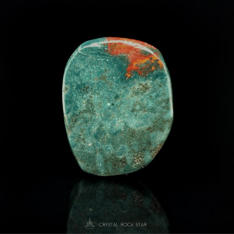 Ocean Jasper Green Red Crystal Palm Stone