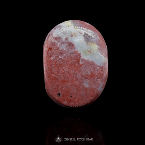 Pink Ocean Jasper Crystal Palm Stone