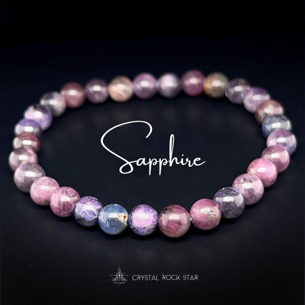Purple Blue Pink Star Sapphire Bracelet 7