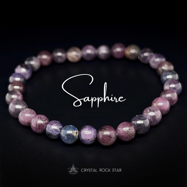 Purple Blue Pink Star Sapphire Bracelet 7