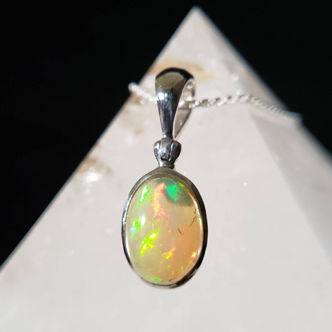 Ethiopian Rainbow Opal Pendant