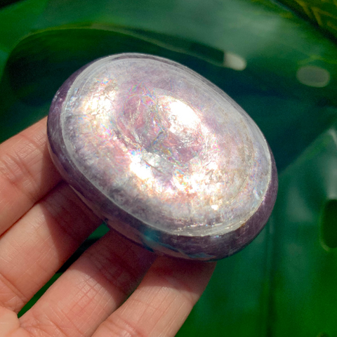 Gem Lepidolite Chunky Palm Stone