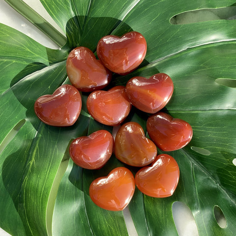 Carnelian Heart Palm Stone