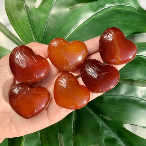 Carnelian Heart Palm Stone