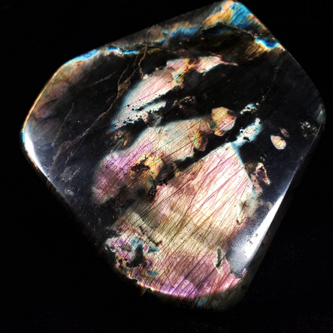 Pink Labradorite Large Rainbow Crystal