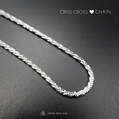 Criss Cross Sterling Silver Chain