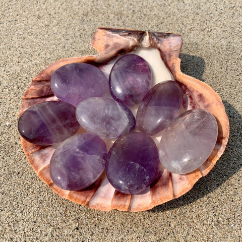 Amethyst Palm Stone for Intuitive Protection