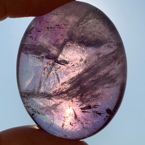 Amethyst Palm Stone for Intuitive Protection