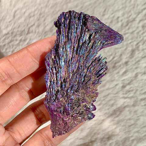 Purple Kyanite Rainbow Aura Crystal 3.2"