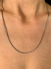 Adjustable Sterling Silver Wheat Chain