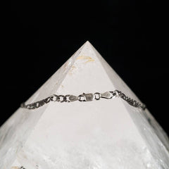 Gunmetal Figaro Italian Silver Chain 22"
