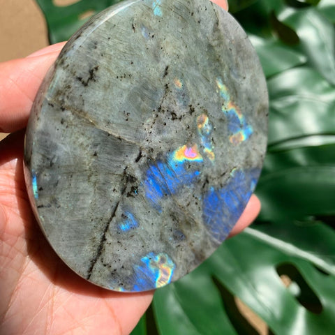 Rainbow Labradorite Genuine Crystal Coaster