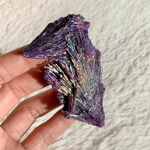 Purple Kyanite Rainbow Aura Crystal 3.2"