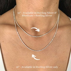 Criss Cross Sterling Silver Chain