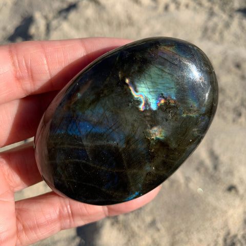 Rainbow Labradorite Palm Stone 2.6"