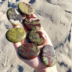 Dragon Blood Jasper Palm Stone