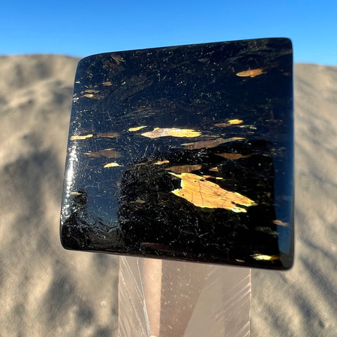 Nuummite Square Cabochon 1.2"