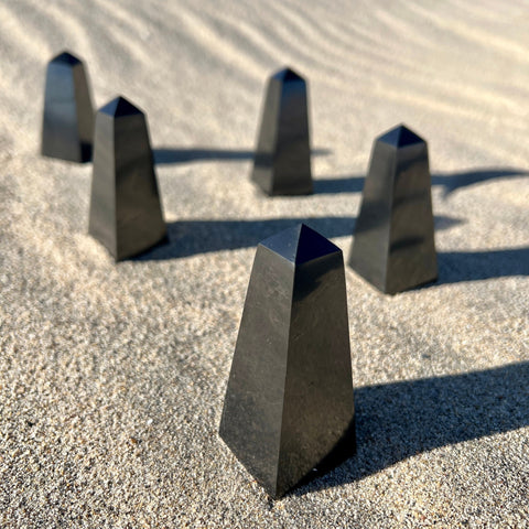 Genuine Shungite 3" Crystal Obelisk