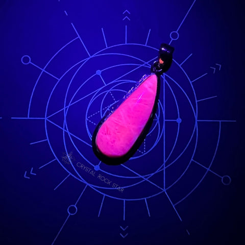 Eternal Flame Tugtupite Fluorescent Pendant