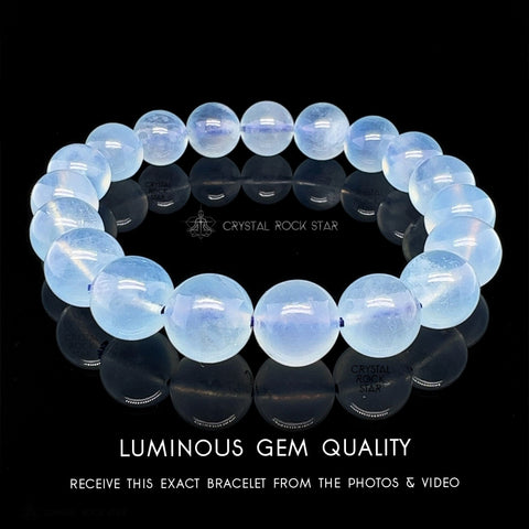 Luminous Aquamarine Protection Bracelet 10mm