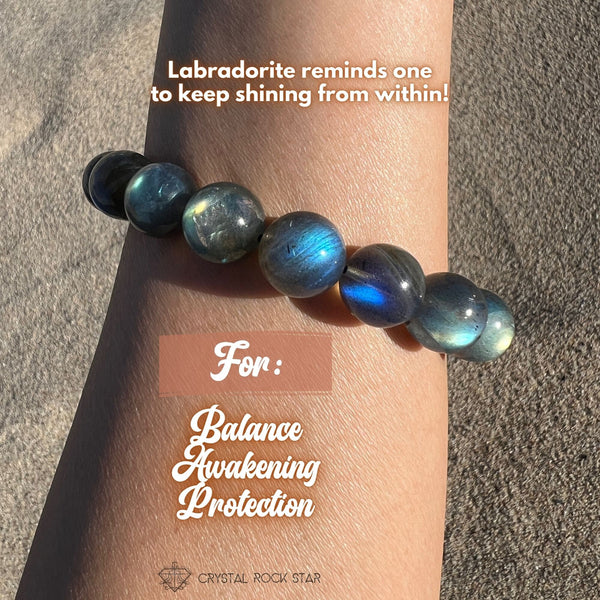Labradorite Gemstone Bracelet - AAA Quality • Ocean Tuff Jewelry