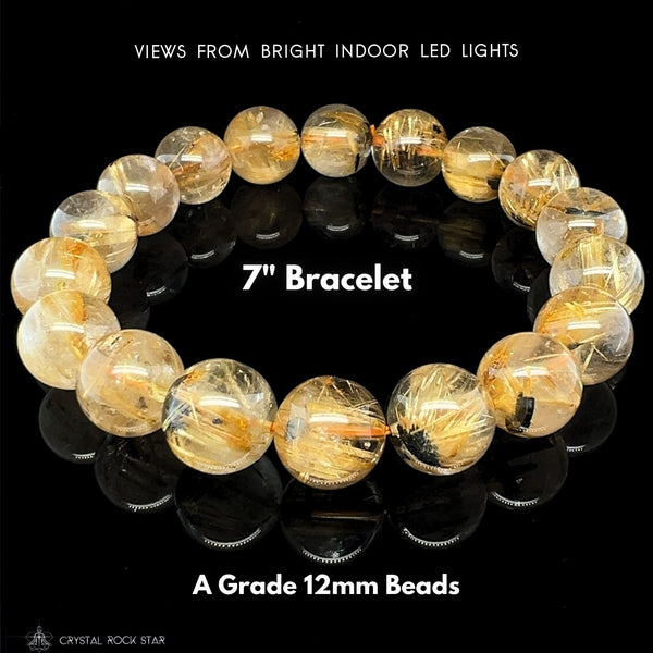 Grade A Clear Quartz Crystal Bead Bracelet 8mm, Genuine Crystal