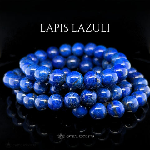 Lapis Lazuli Stretch Bracelet 9 - 9.5mm Beads 6.5"