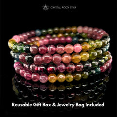 Rainbow Tourmaline 5mm Bead Bracelet