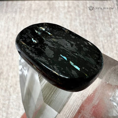 Blue Nuummite Drilled Stone for Wire Wrapping