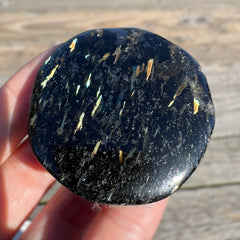 Shooting Star Flash Nuummite Palm Stone