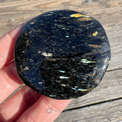 Shooting Star Flash Nuummite Palm Stone