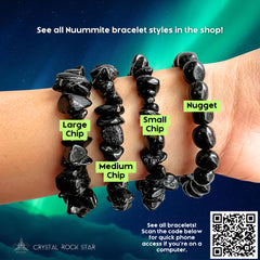 Genuine Greenland Nuummite Beaded Bracelet